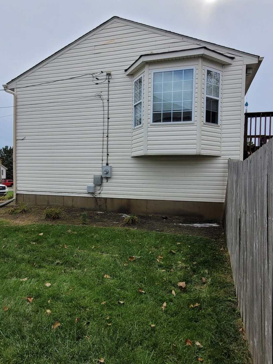 After soft washing - clean house siding
